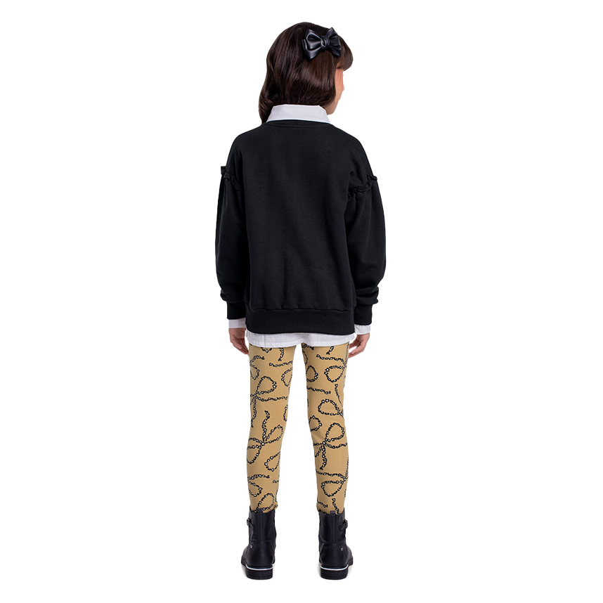 Conjunto Infantil Fakini Blusão Estampa Laço E Legging