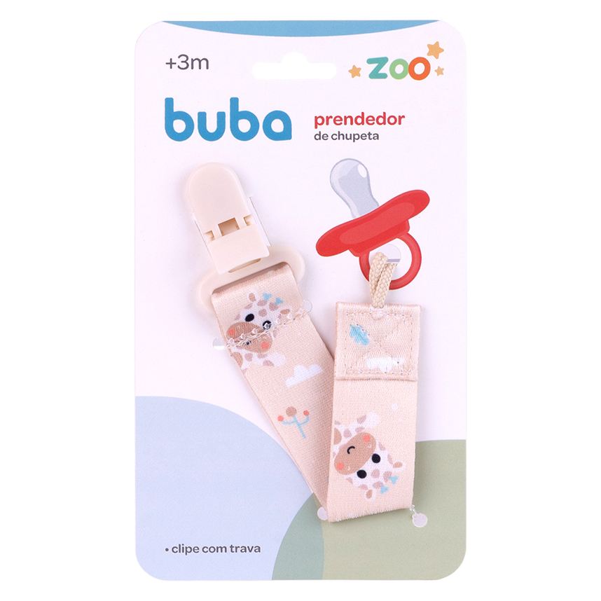 Prendedor de Chupeta Buba Zoo Girafa