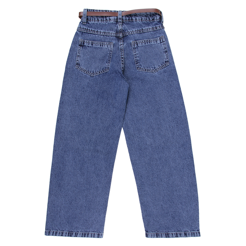 Calça Jeans Juvenil Frommer Wide Leg Com Cinto