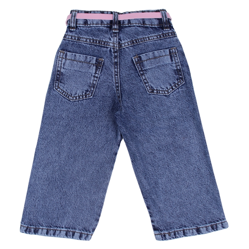 Calça Jeans Infantil Frommer Je Wide Sky Com Cinto
