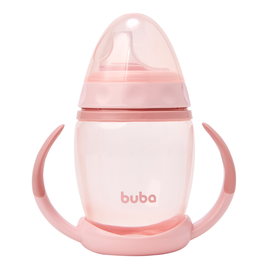 Copo Infantil com Alça Removível Buba Rosa 250 ml