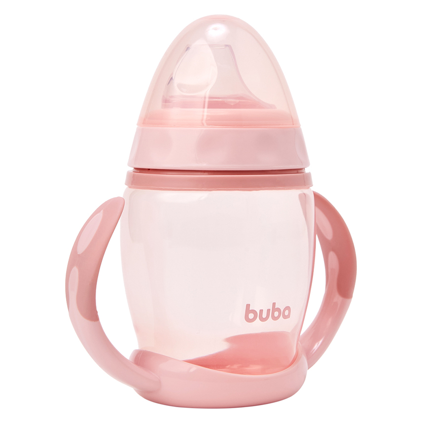 Copo Infantil com Alça Removível Buba Rosa 250 ml