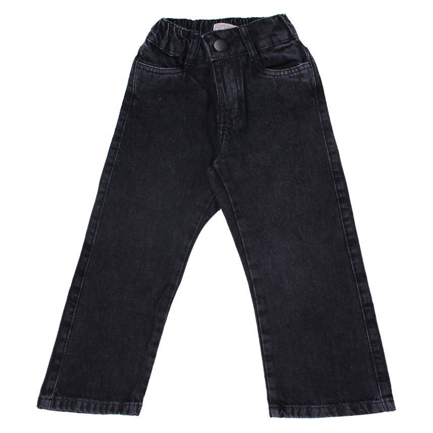 Calça Jeans Infantil Revert Wide Leg Black