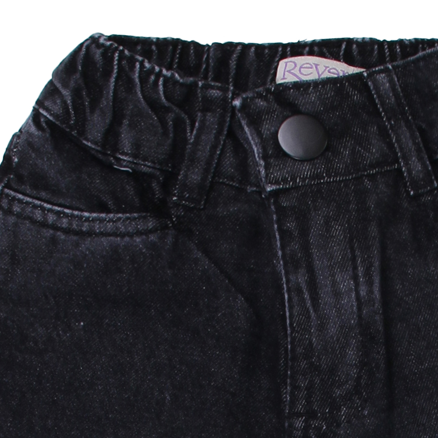 Calça Jeans Infantil Revert Wide Leg Black
