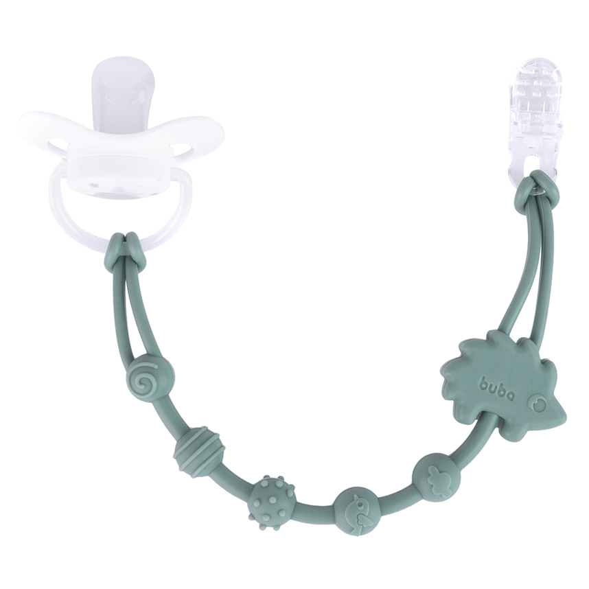 Prendedor de Chupeta Buba em Silicone Cloudy Porco Espinho
