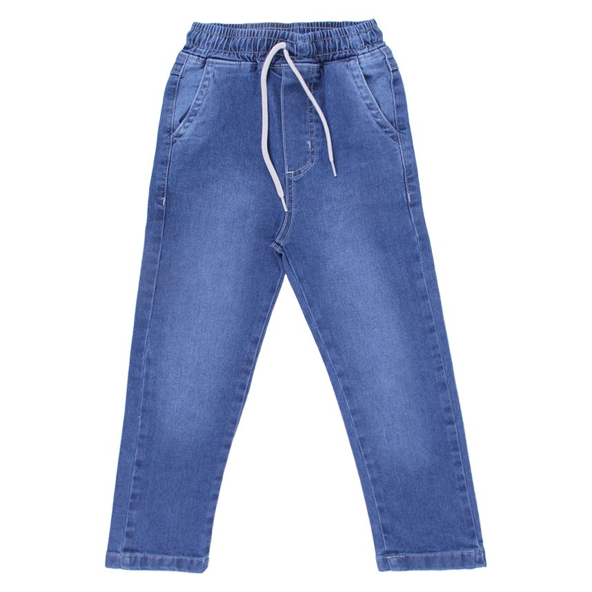 Calça Jeans Infantil Faos Cós Elástico Bolso Faca