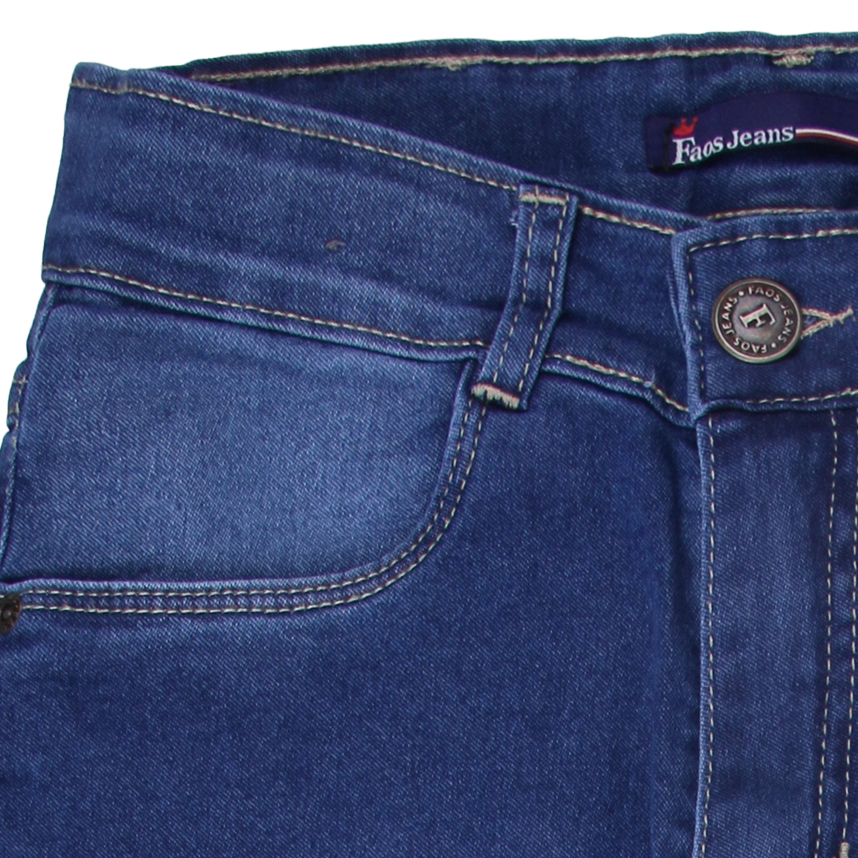 Calça Jeans Juvenil Faos Skinny Cós Elástico Básica