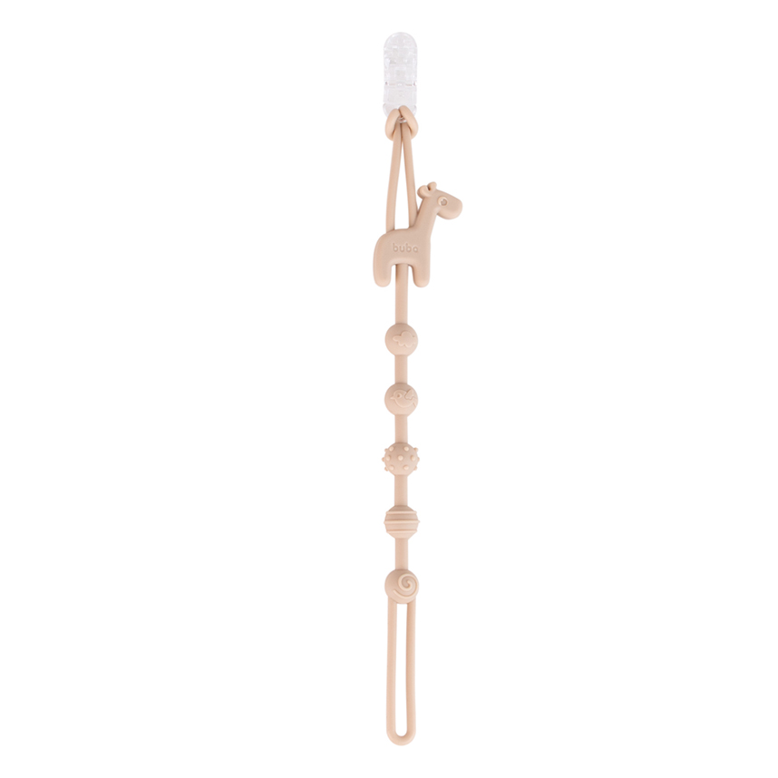 Prendedor de Chupeta Buba Silicone Cloudy Girafa