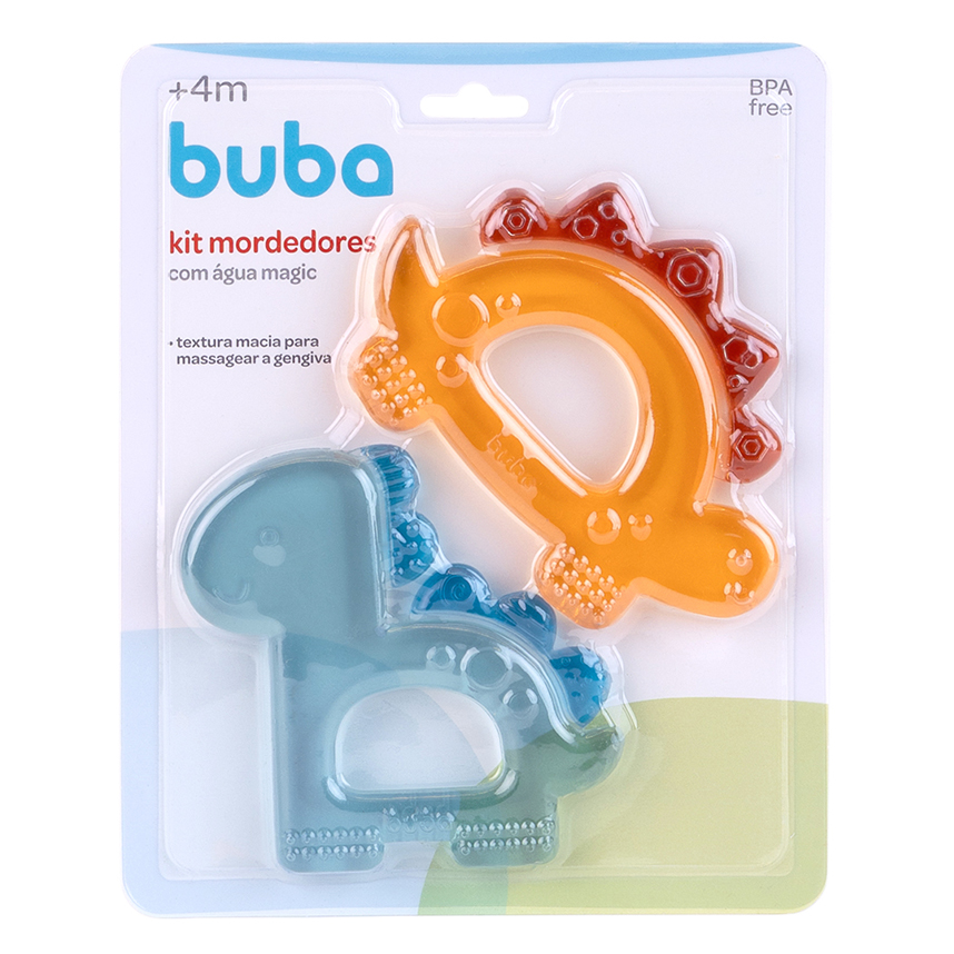 Kit Mordedor para Bebê Buba com Água Magic Dinossauros Kit Mordedor para Bebê Buba com Água Magic Dinossauros