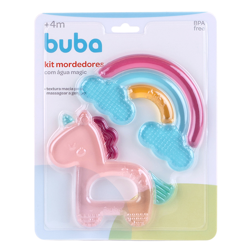 Kit Mordedor para Bebê Buba com Água Magic Unicórnio Kit Mordedor para Bebê Buba com Água Magic Unicórnio