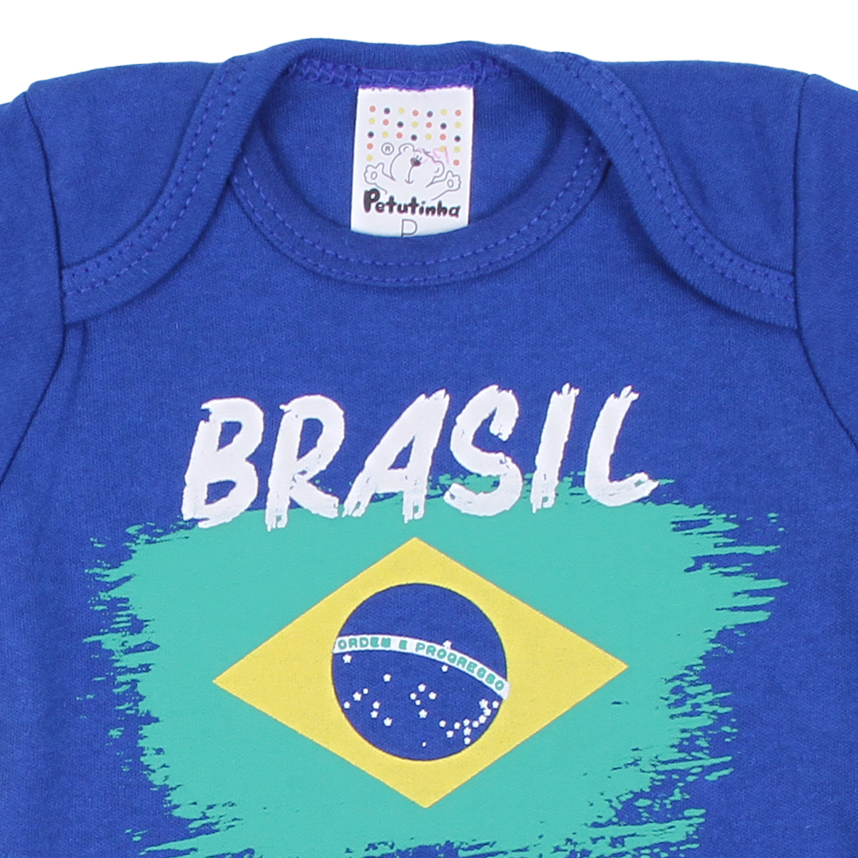 Conjunto Bebê Iaze Body Manga Longa Aplique Ursa e Calça