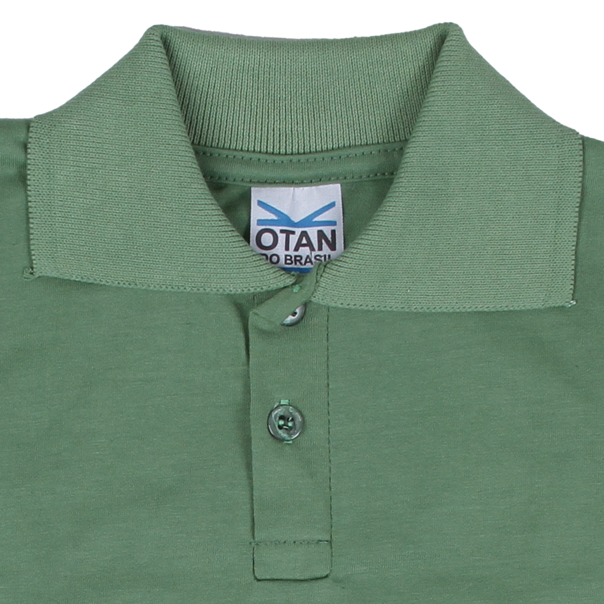 Camiseta Infantil Otan Manga Longa Gola Polo Lisa