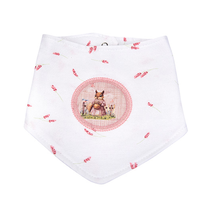 Babador Bebê Minasrey Muito Mimo Bandana Coelha Rosa