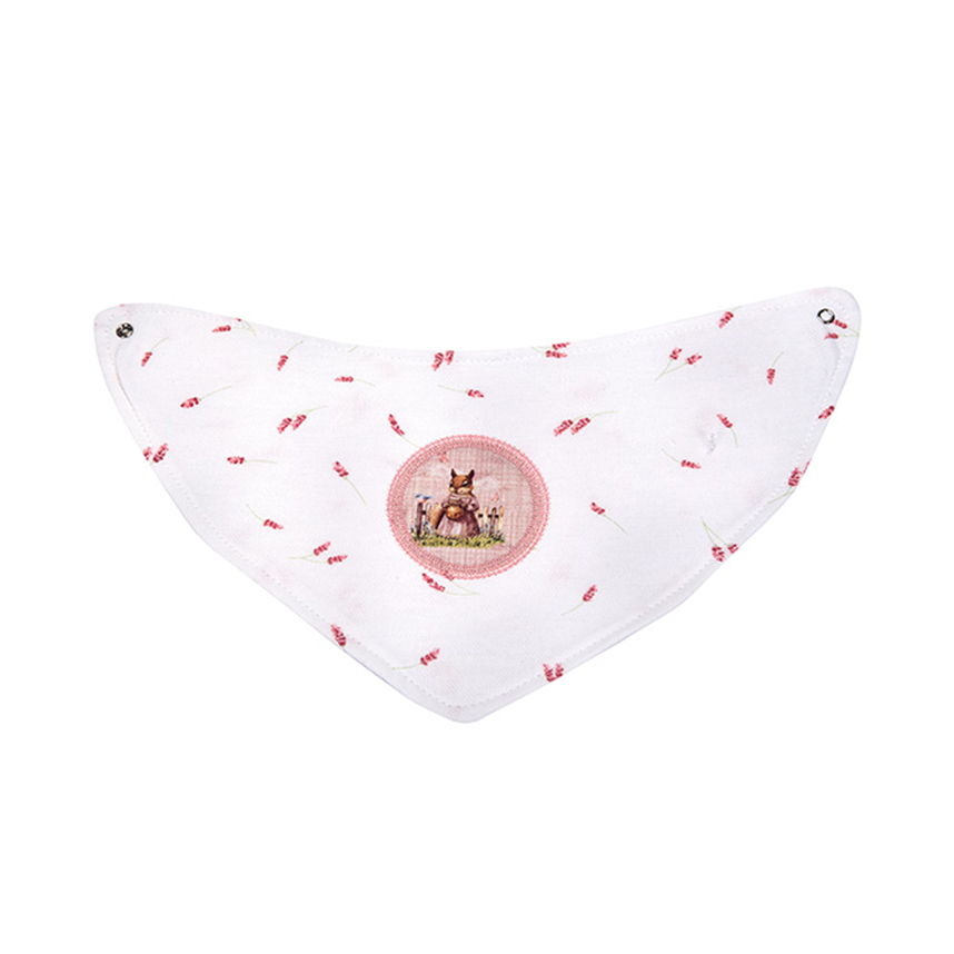 Babador Bebê Minasrey Muito Mimo Bandana Coelha Rosa