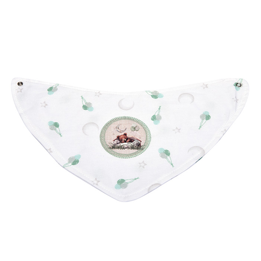 Babador Bebê Minasrey Muito Mimo Bandana Urso Verde