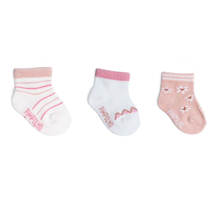 Meia Bebê Pimpolho Estampada Kit com 3 Pares