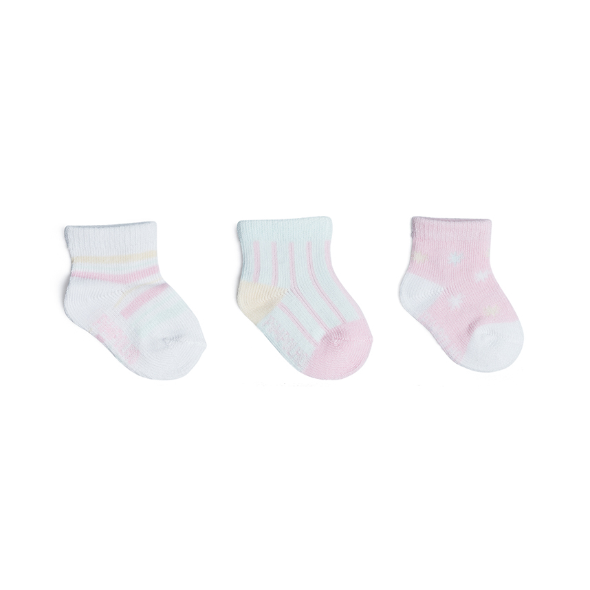 Meia Bebê Pimpolho Estampada Kit com 3 Pares