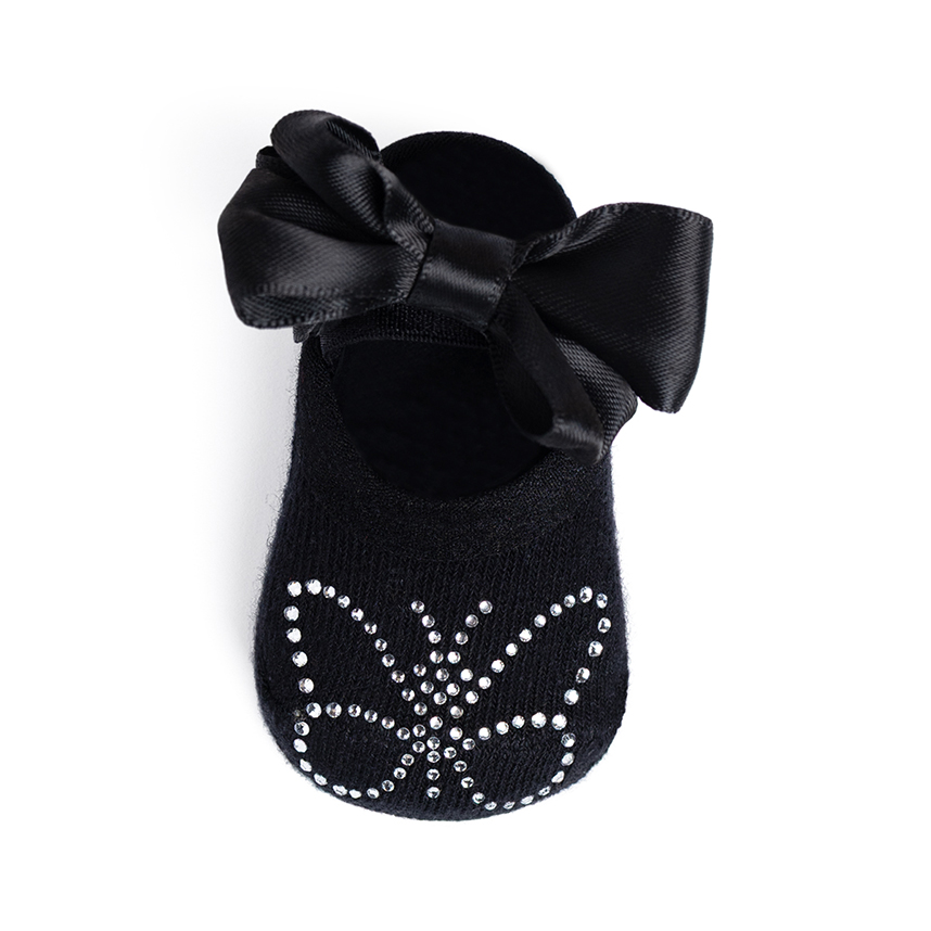Meia Sapatilha Bebê Pimpolho com Laço e Strass