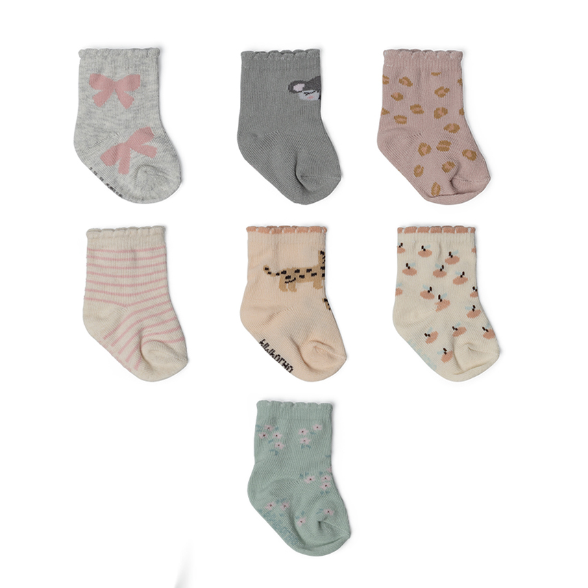 Meia Bebê Pimpolho Menino Semaninha Kit com 7 Peças