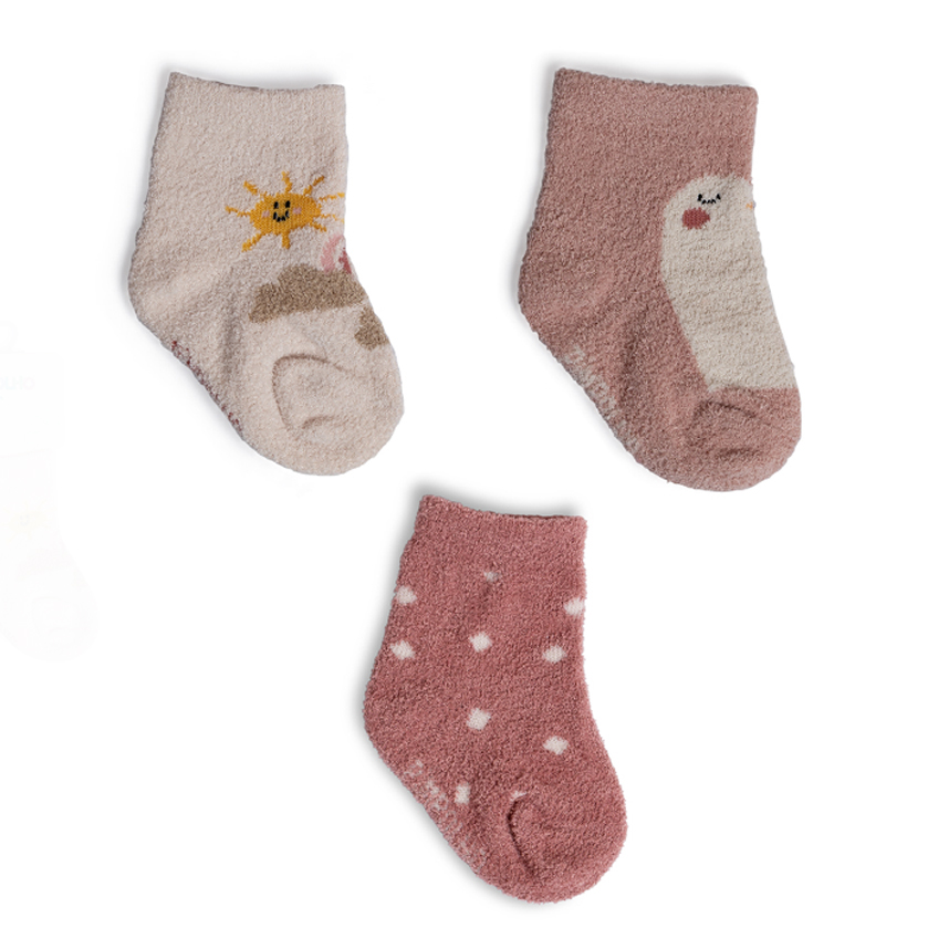 Meia Bebê Pimpolho Menina Felpuda Estampada