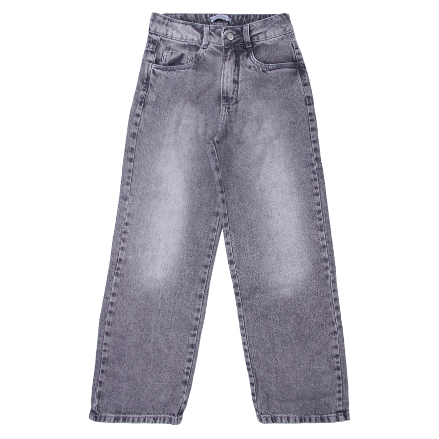 Calça Juvenil Garota Lua Wide Leg Jeans Básica