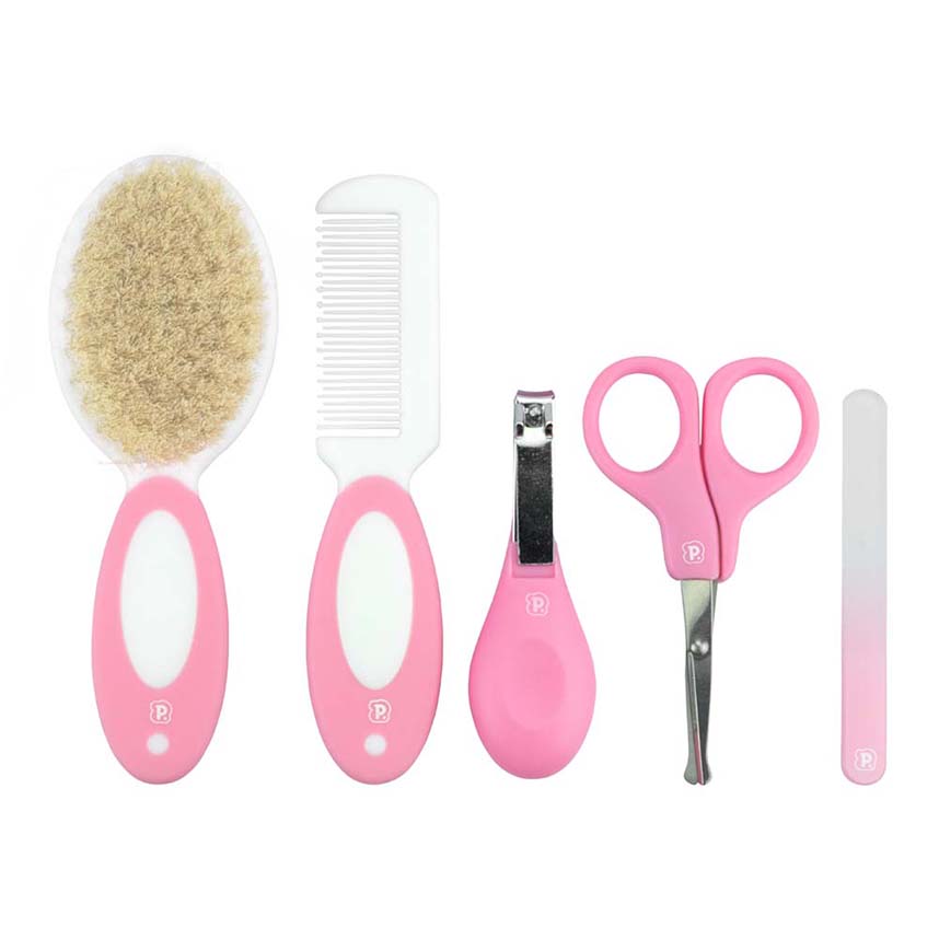 Kit Higiene para Bebê Pimpolho Rosa 5 Peças