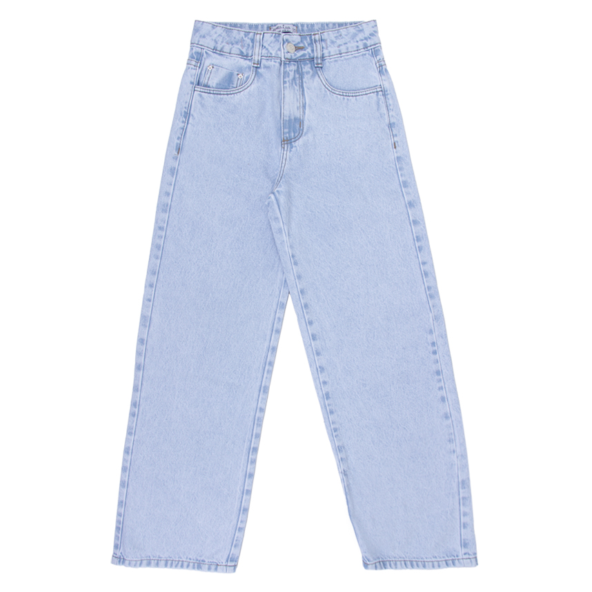 Calça Jeans  Juvenil Garota Lua Wide Leg Básica