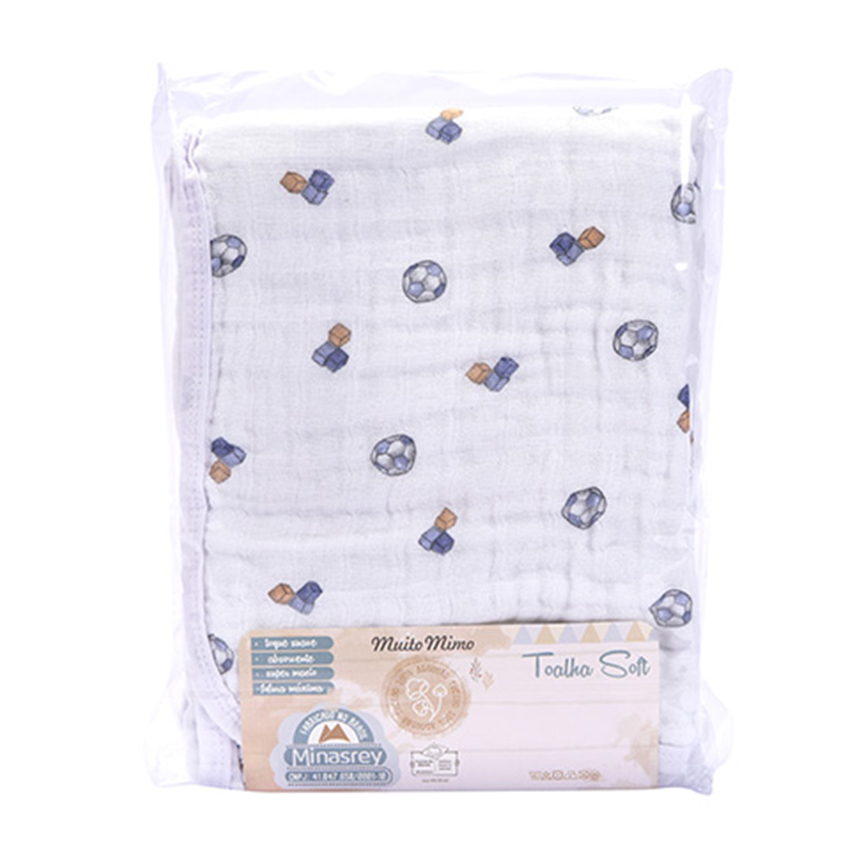 Toalha Soft com Capuz Bebê Muito Mimo Soft Estampa Raposa