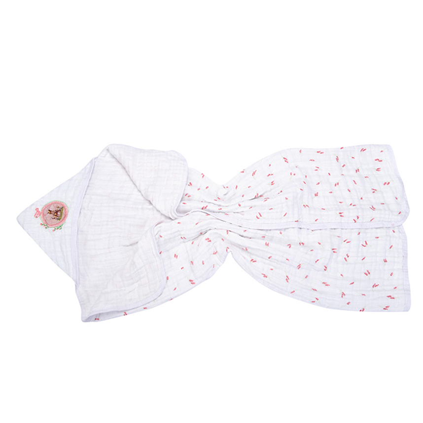 Toalha Soft com Capuz Bebê Muito Mimo Soft Estampa Coelha
