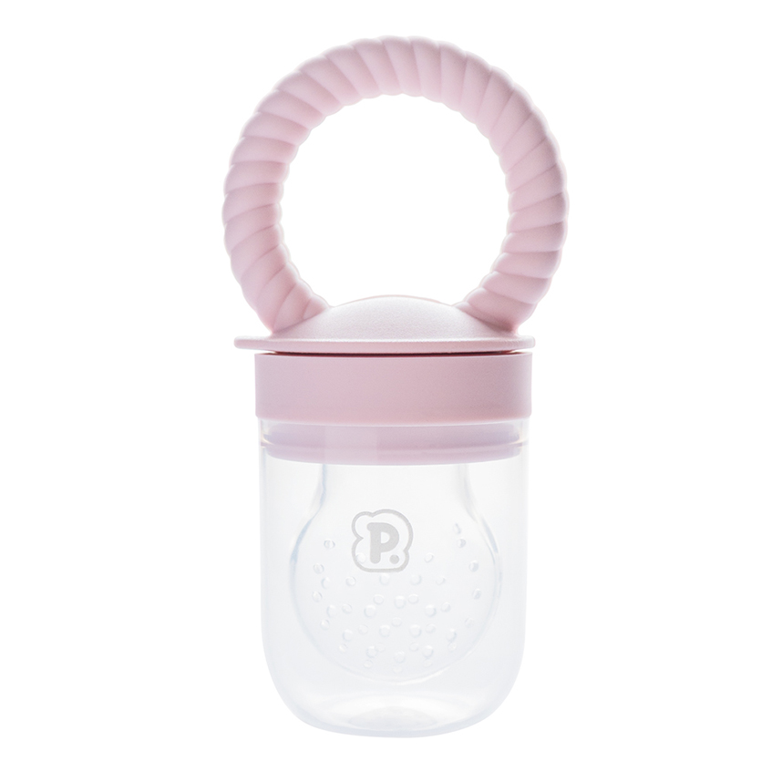 Alimentador Bebê Pimpolho Frutinha Silicone Rosa