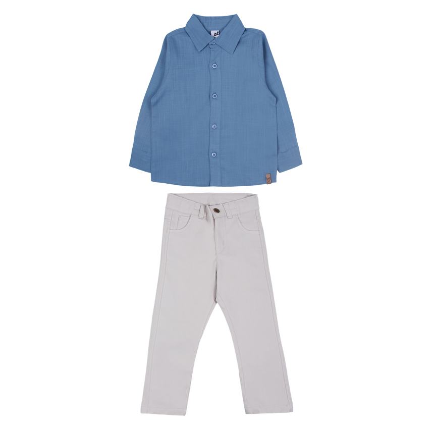 Conjunto Infantil Kookabu Camisa Manga Longa e Calça Sarja