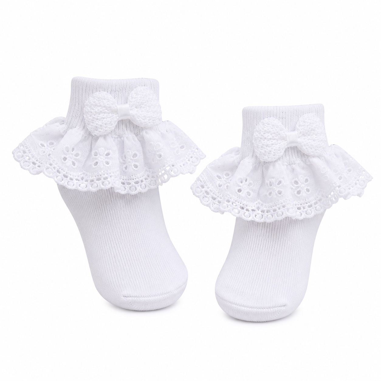 Meia Infantil Baby Kids em Lesê com Laço
