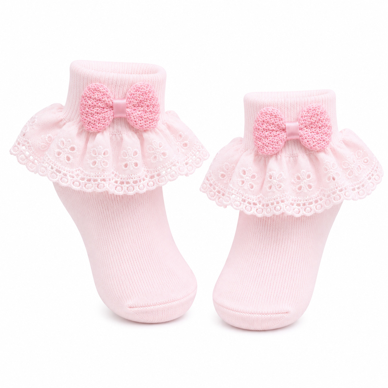 Meia Infantil Baby Kids em Lesê com Laço