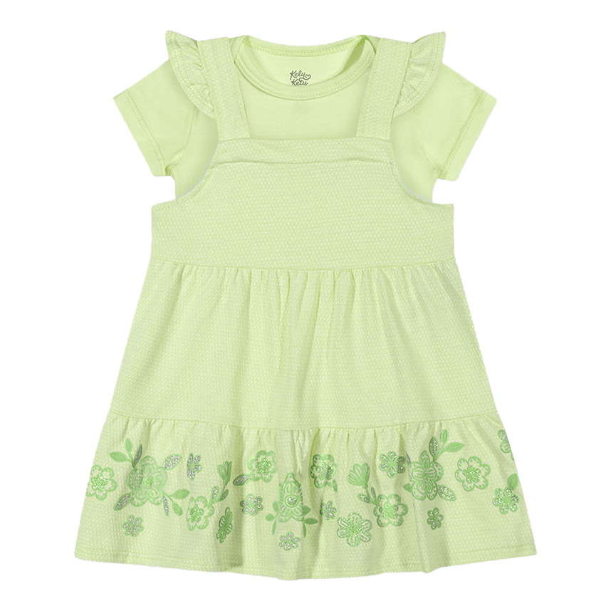 Conjunto Bebê Kely Kety Body e Salopete Estampa Floral