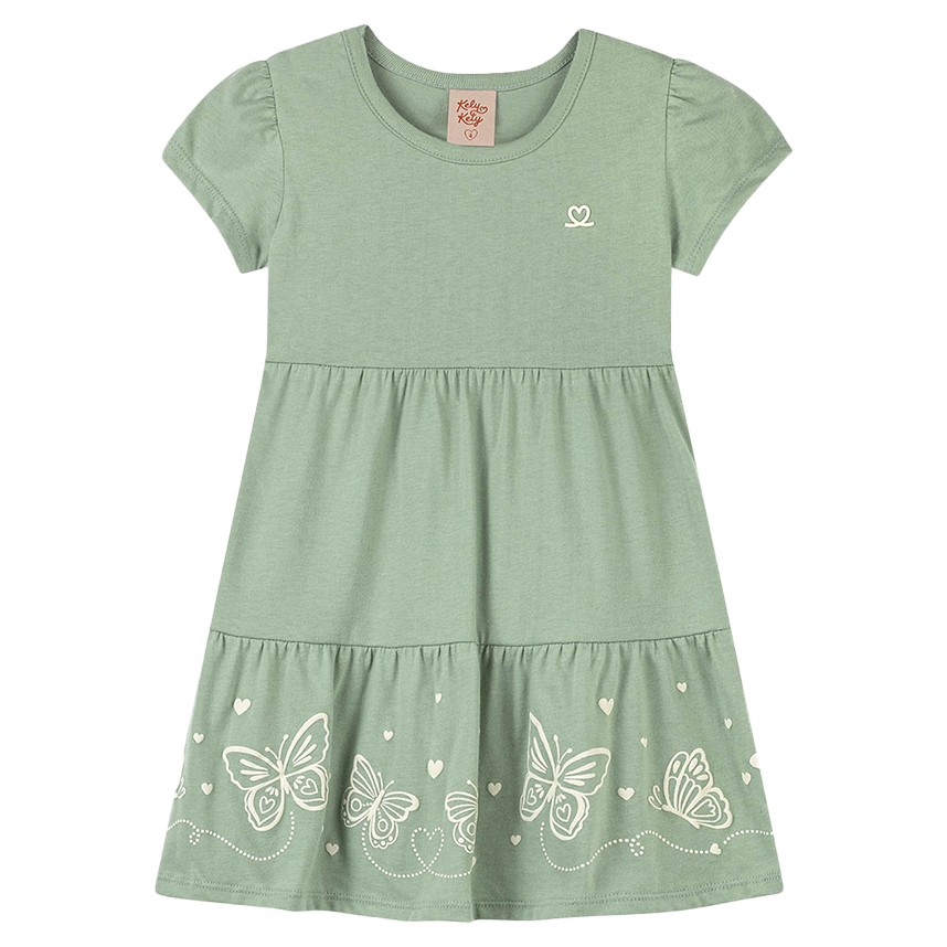 Vestido Infantil Kely Kety Duas Marias Barra Borboletas