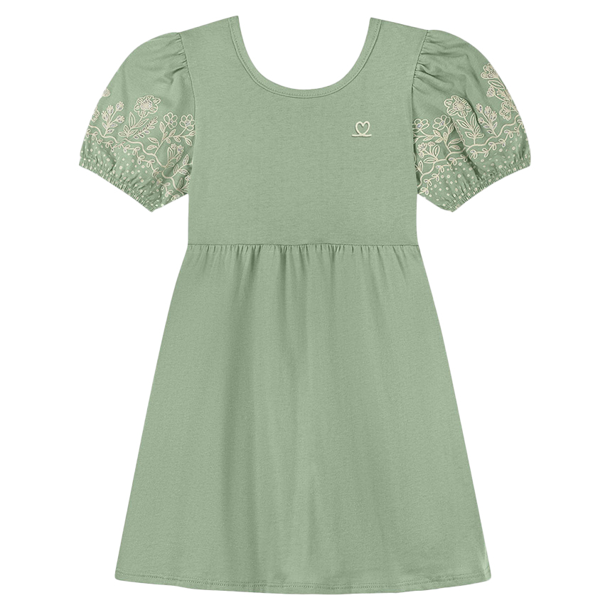 Vestido Juvenil Kely Kety Manga Estampada e Glitter Vestido Juvenil Kely Kety Manga Estampada e Glitter