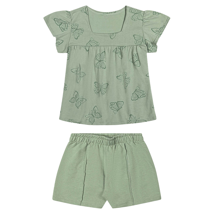 Conjunto Infantil Kely Kety Blusa Estampa Borboleta e Shorts