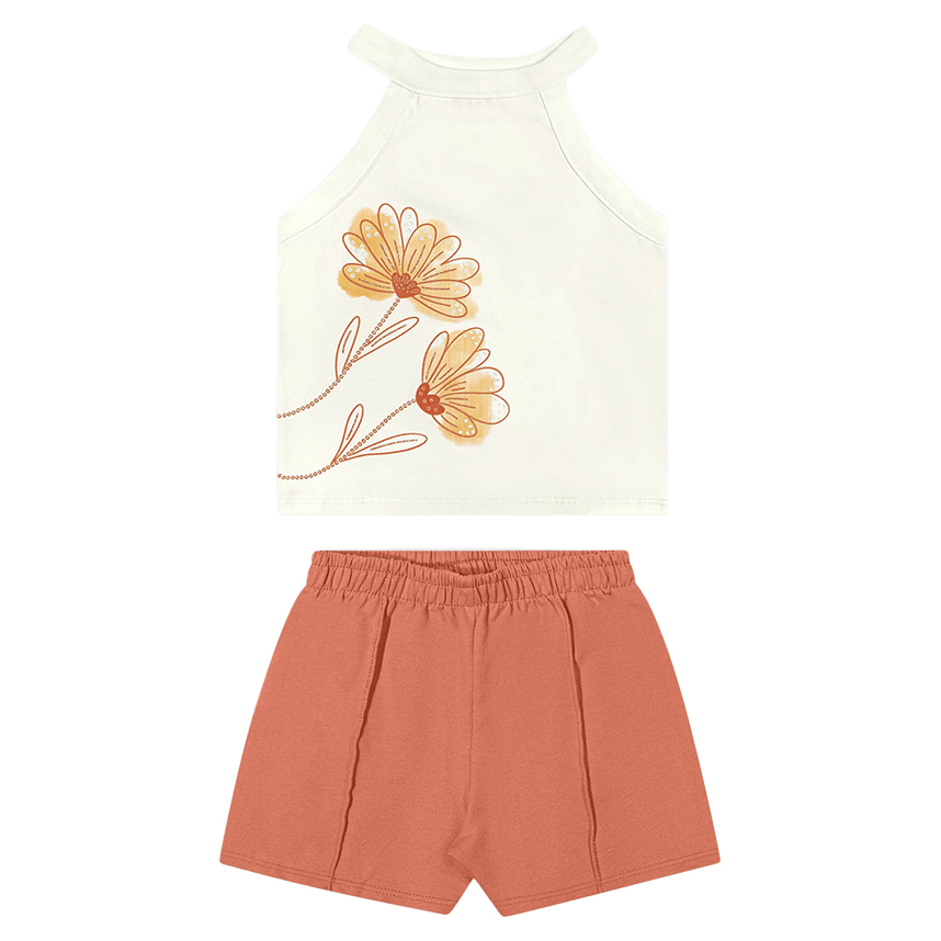 Conjunto Juvenil Kely Kety Blusa Estampa Flor e Short