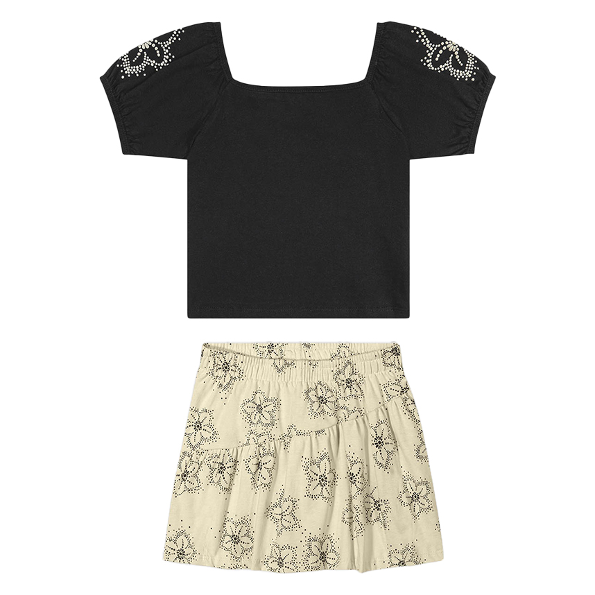 Conjunto Juvenil Kely Kety Blusa Manga Estampada e Short Conjunto Juvenil Kely Kety Blusa Manga Estampada e Short
