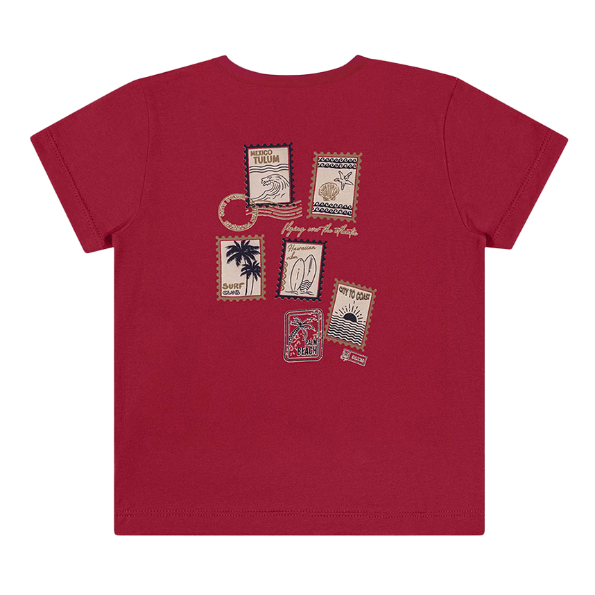 Camiseta Infantil Rei Rex Manga Curta Estampada nas Costas