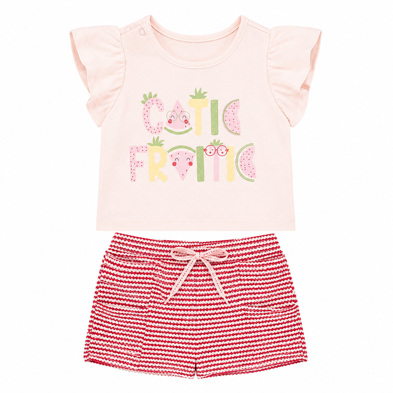 Conjunto Bebê Presente De Anjo Camiseta Melancia E Short