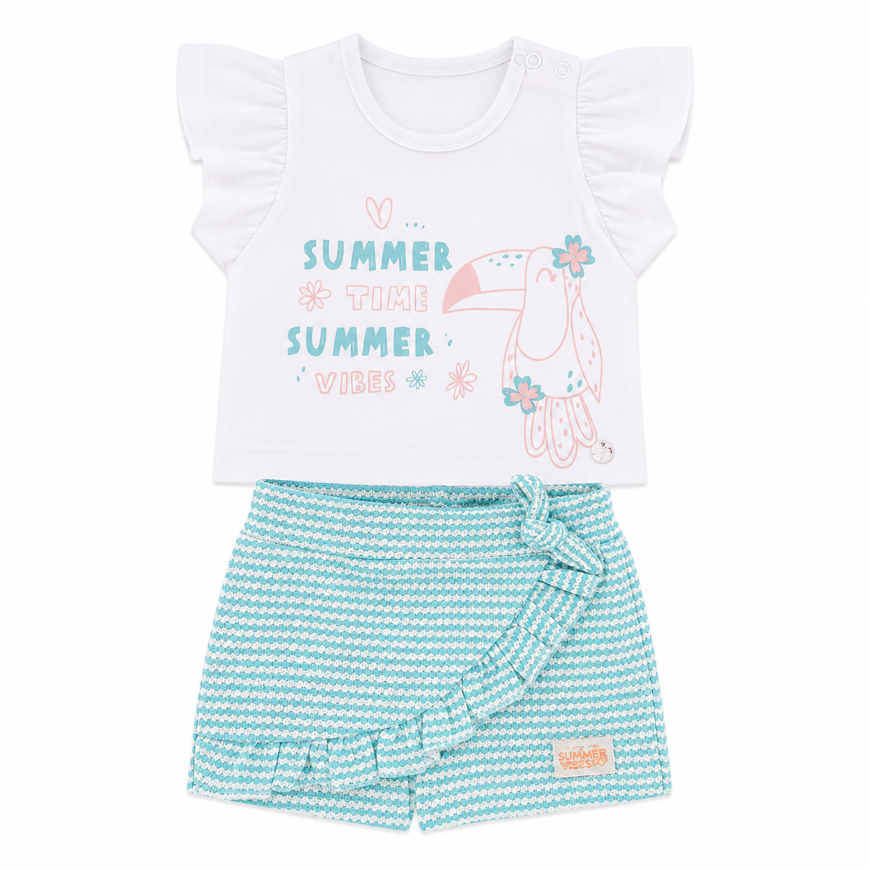 Conjunto Bebê Presente De Anjo Camiseta Summer E Short