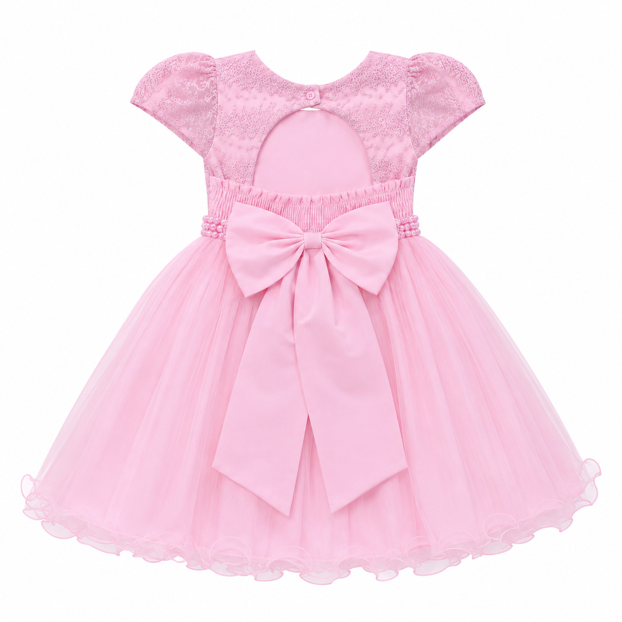 Vestido Infantil Menina Bonita Borboletas e Tule