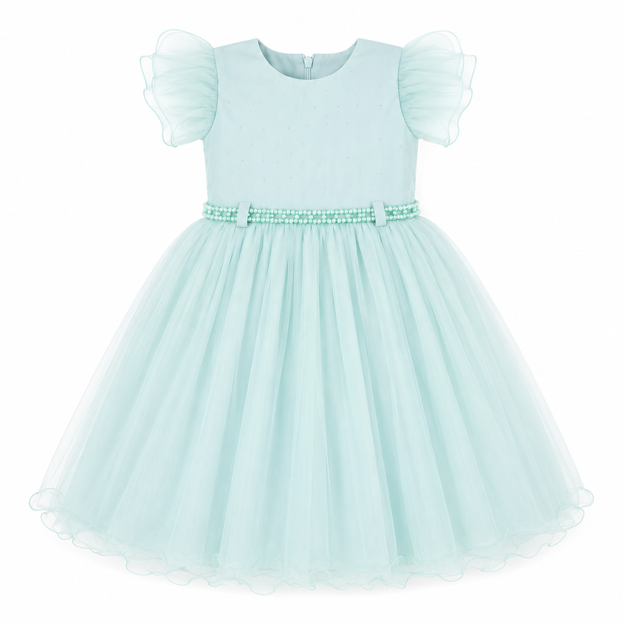 Vestido Infantil Menina Bonita Tule e Pérolas
