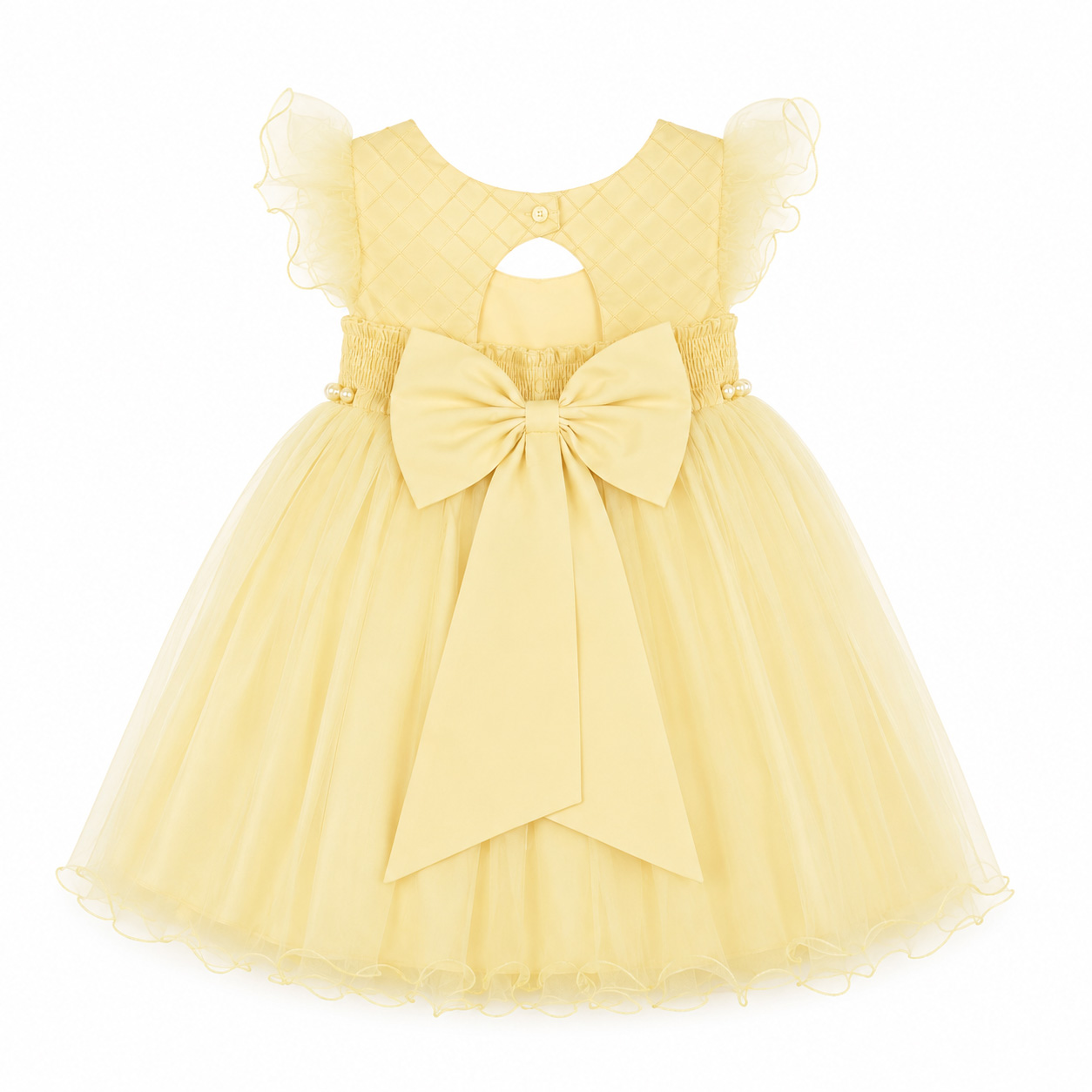 Vestido Infantil Menina Bonita Bordado Com Pérolas e Tule
