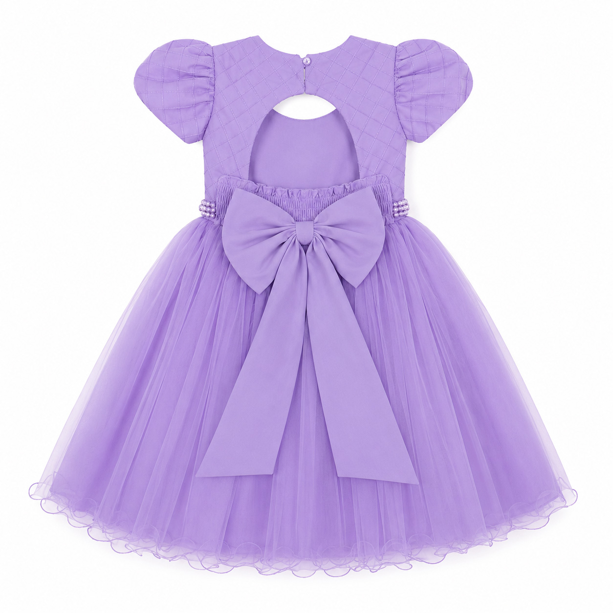 Vestido Infantil Menina Bonita Bordado Floral Com Tule