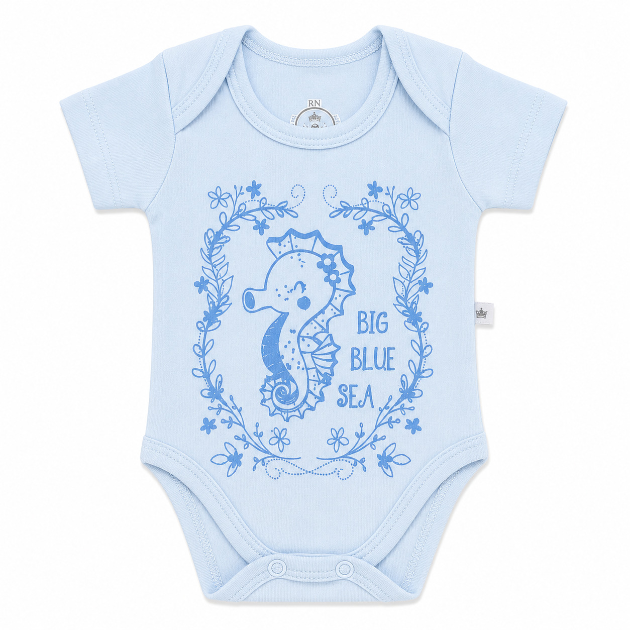 Kit Body Bebê Presente De Anjo Estampa Fundo Do Mar 3 Peças Kit Body Bebê Presente De Anjo Estampa Fundo Do Mar 3 Peças