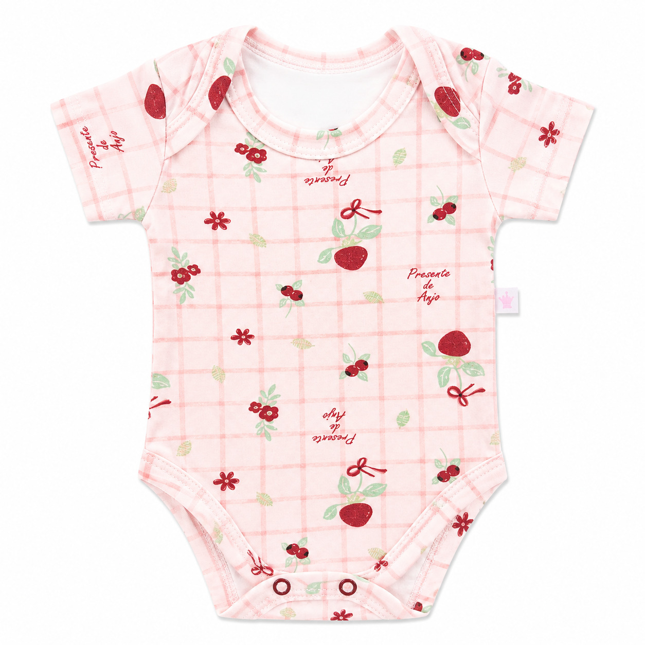 Kit Body Bebê Presente De Anjo Estampa Frutas 3 Peças Kit Body Bebê Presente De Anjo Estampa Frutas 3 Peças