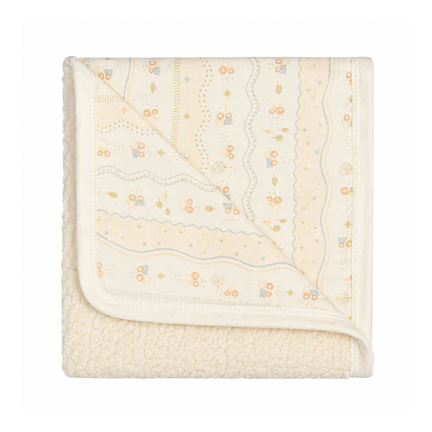 Cobertor Bebê Sherpa Com Soft Papi Encanto Estampa Trator