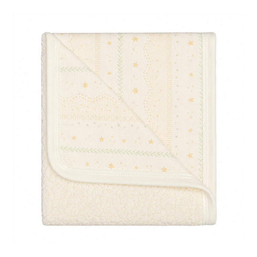 Cobertor Bebê Sherpa Com Soft Papi Encanto Estampa Estrelas
